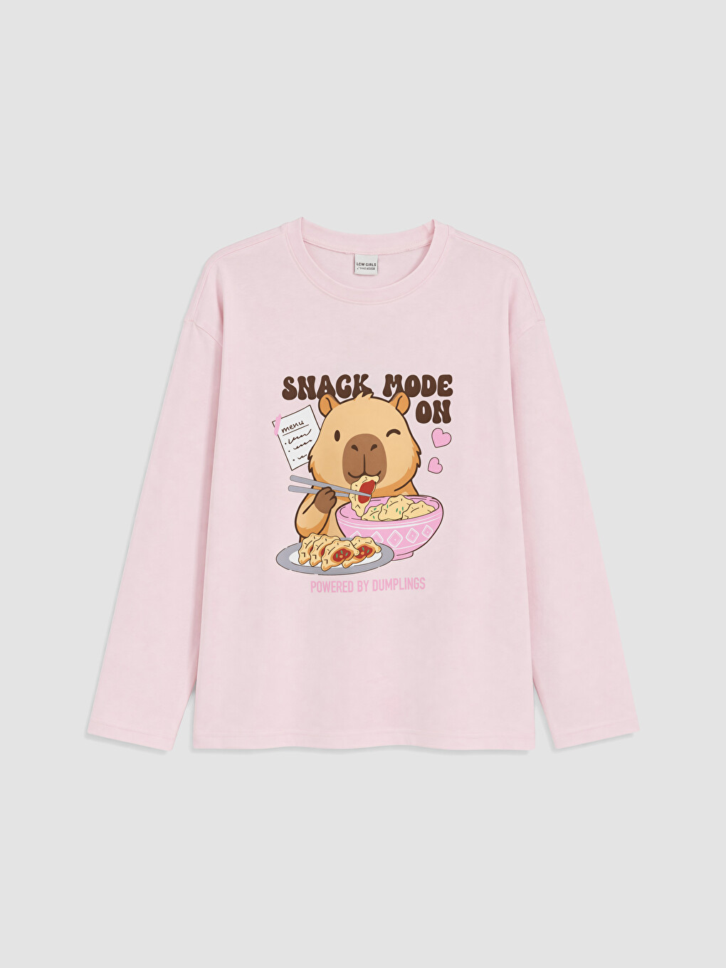 Pembe Bisiklet Yaka Baskılı Kız Çocuk Pijama Takım-1