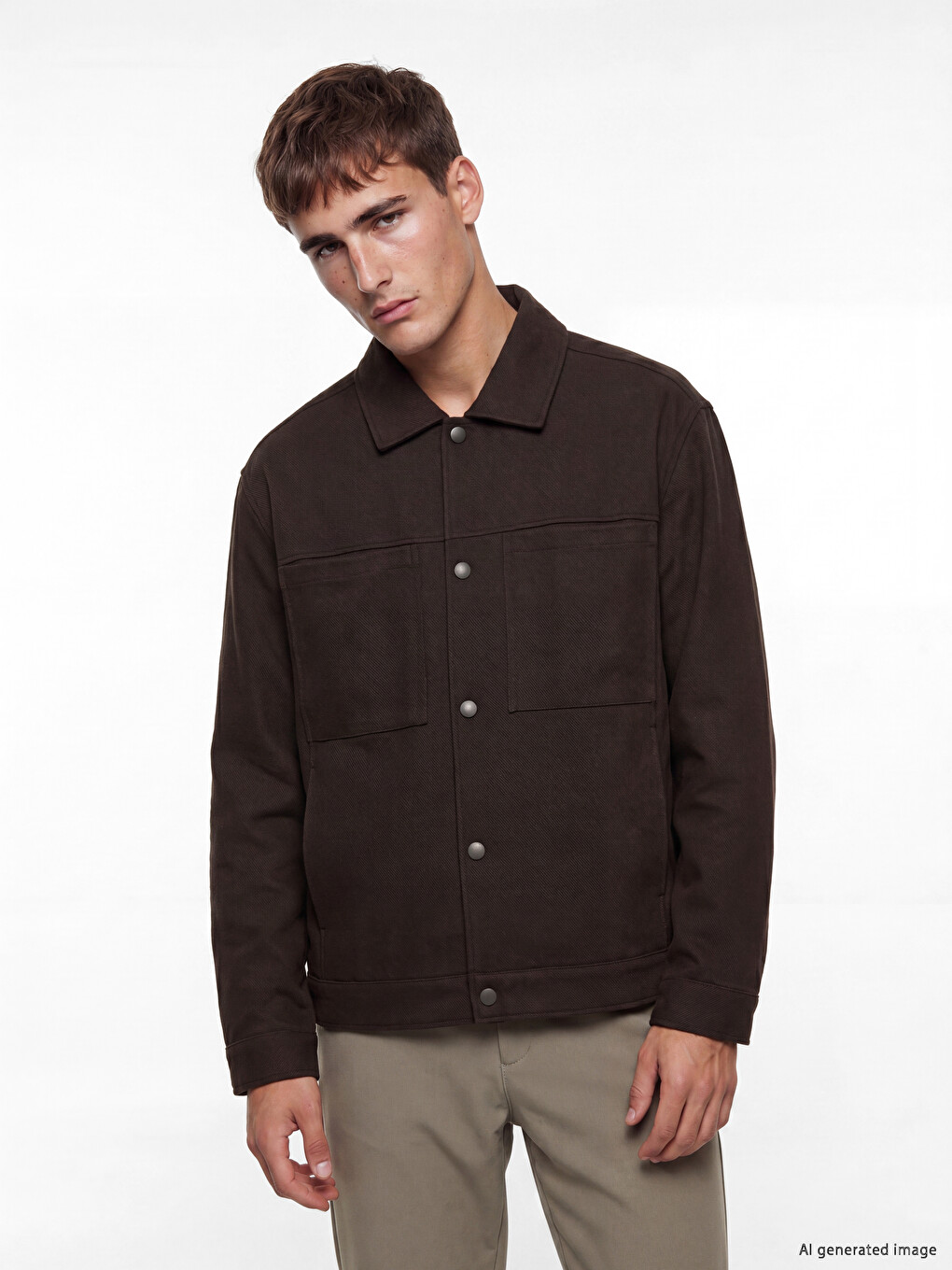 Man Brown Jacket