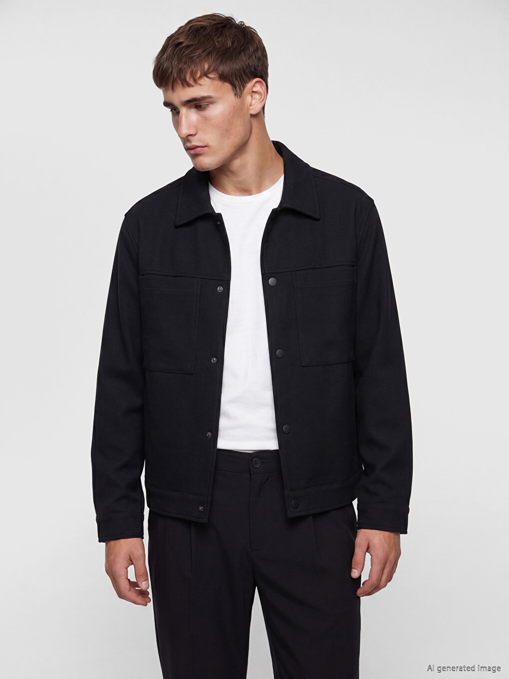 Man Black Jacket