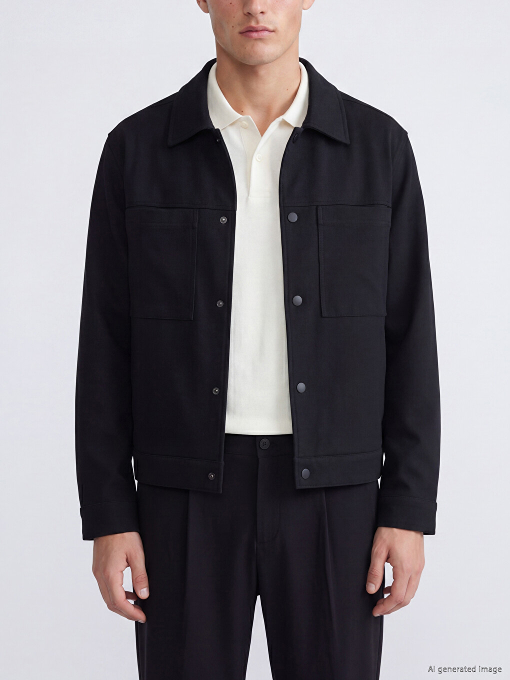 Man Black Jacket-2