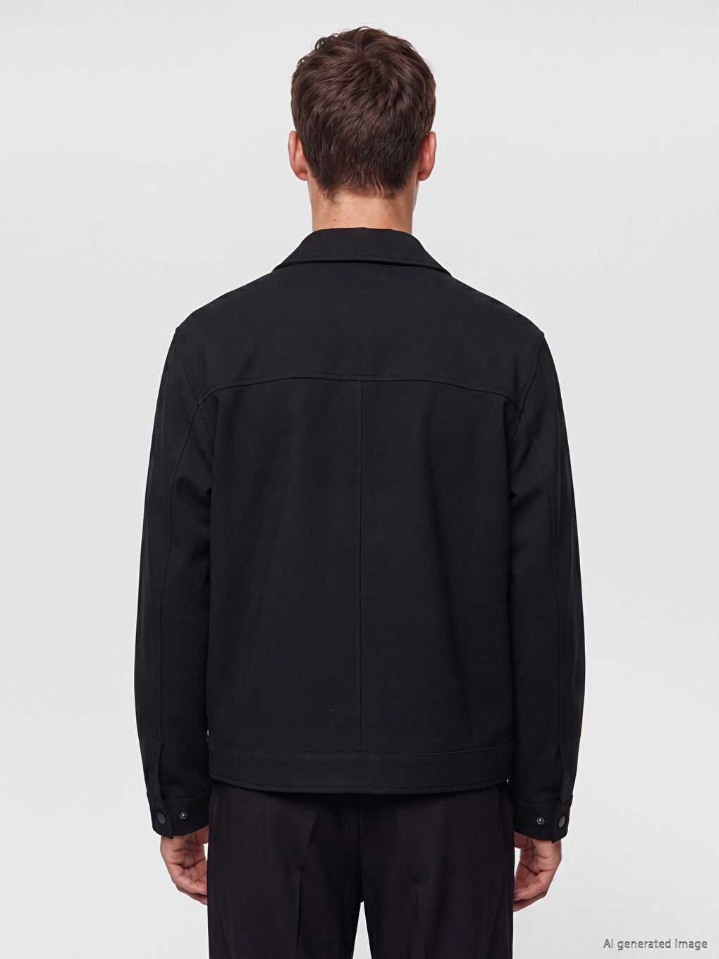 Man Black Jacket-4