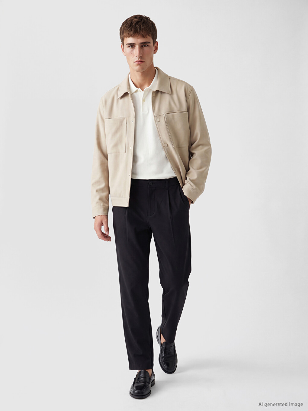 Man Beige Jacket-1