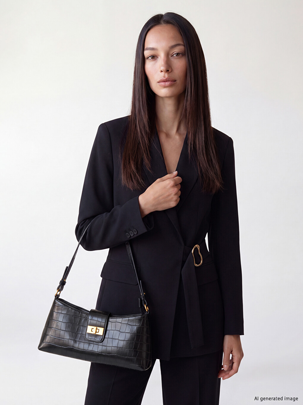 Schultertasche Für Damen Mit Krokodilmuster