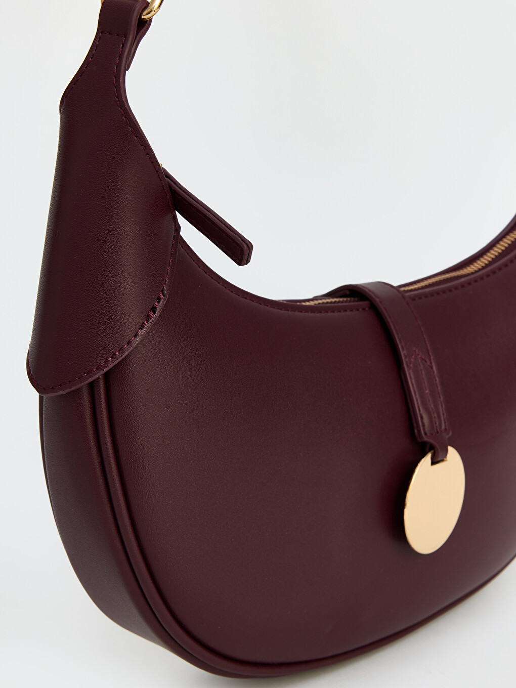 Faux Leather Women's Moon Bag-2