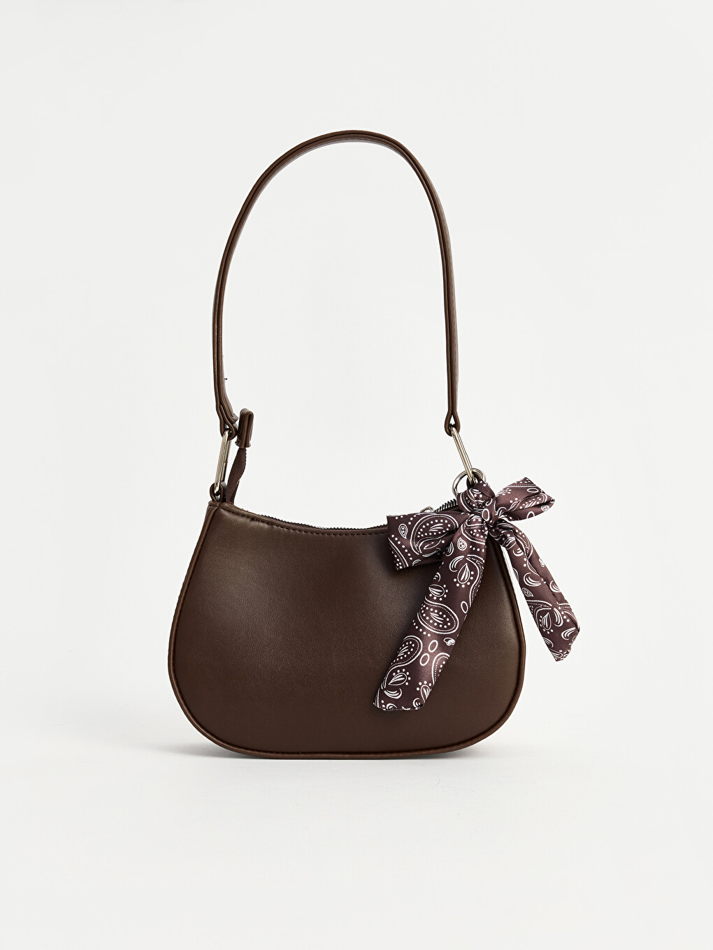 Scarf Accessory Faux Leather Women's Shoulder Bag