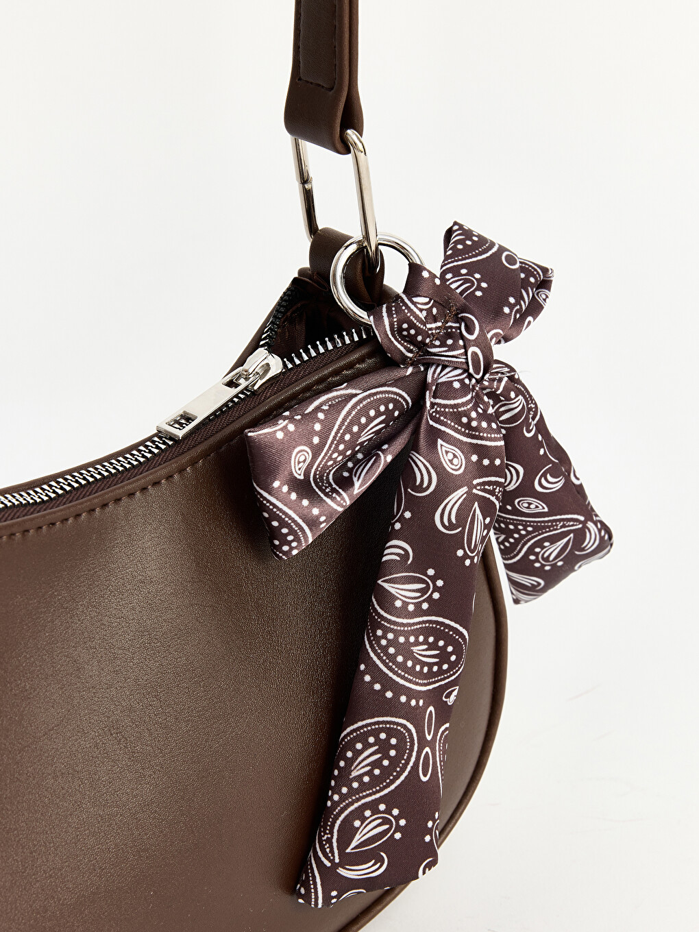 Scarf Accessory Faux Leather Women's Shoulder Bag-2