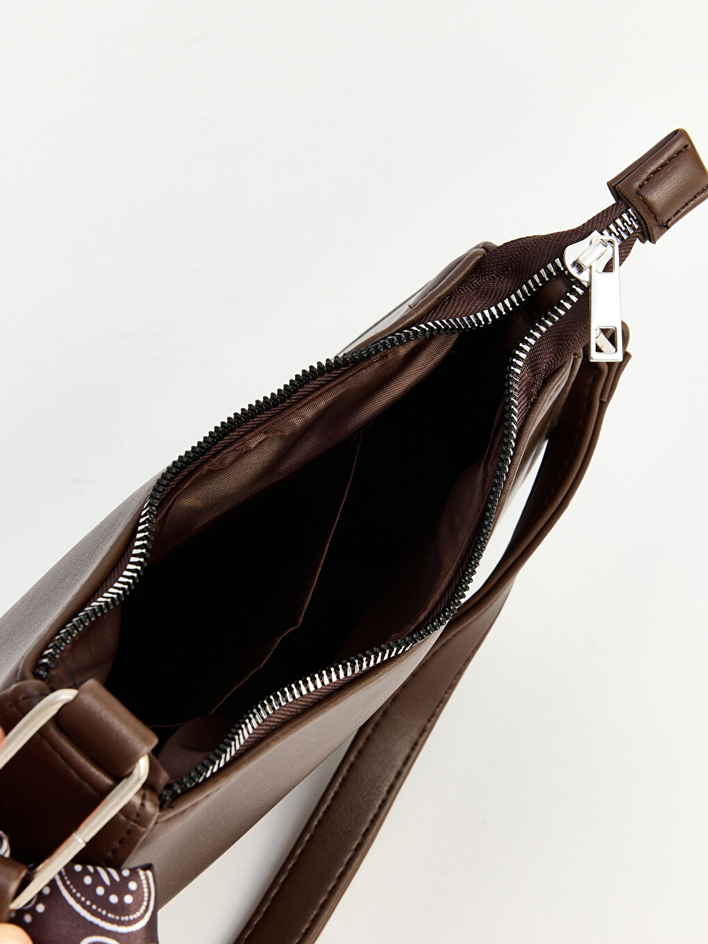 Scarf Accessory Faux Leather Women's Shoulder Bag-3