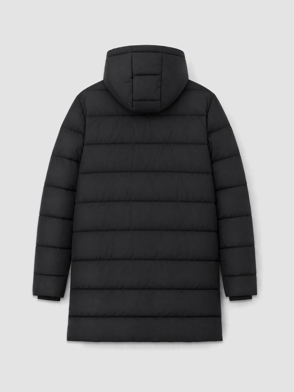 Siyah Regular Fit Kapüşonlu Erkek Mont-4