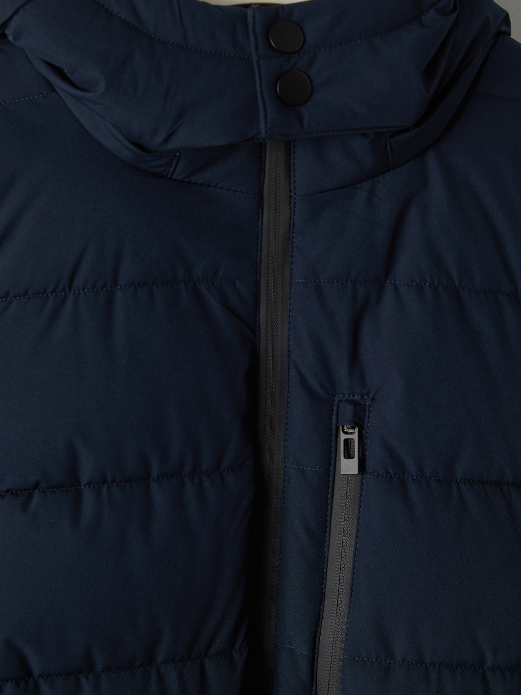 Lacivert Regular Fit Kapüşonlu Erkek Mont-5