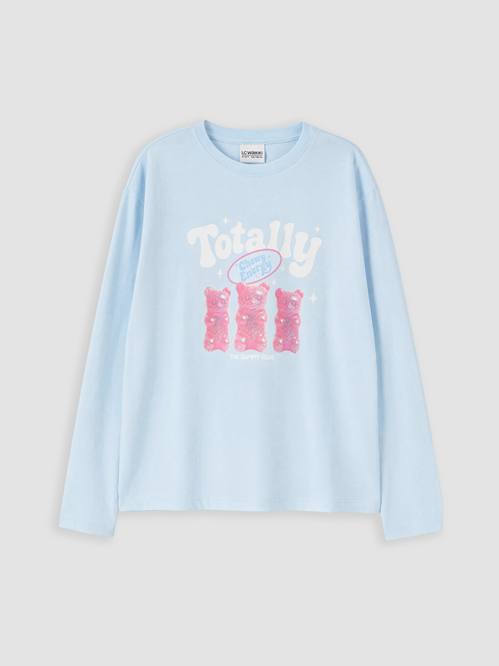 Mavi Bisiklet Yaka Kız Çocuk Pijama Takım-1