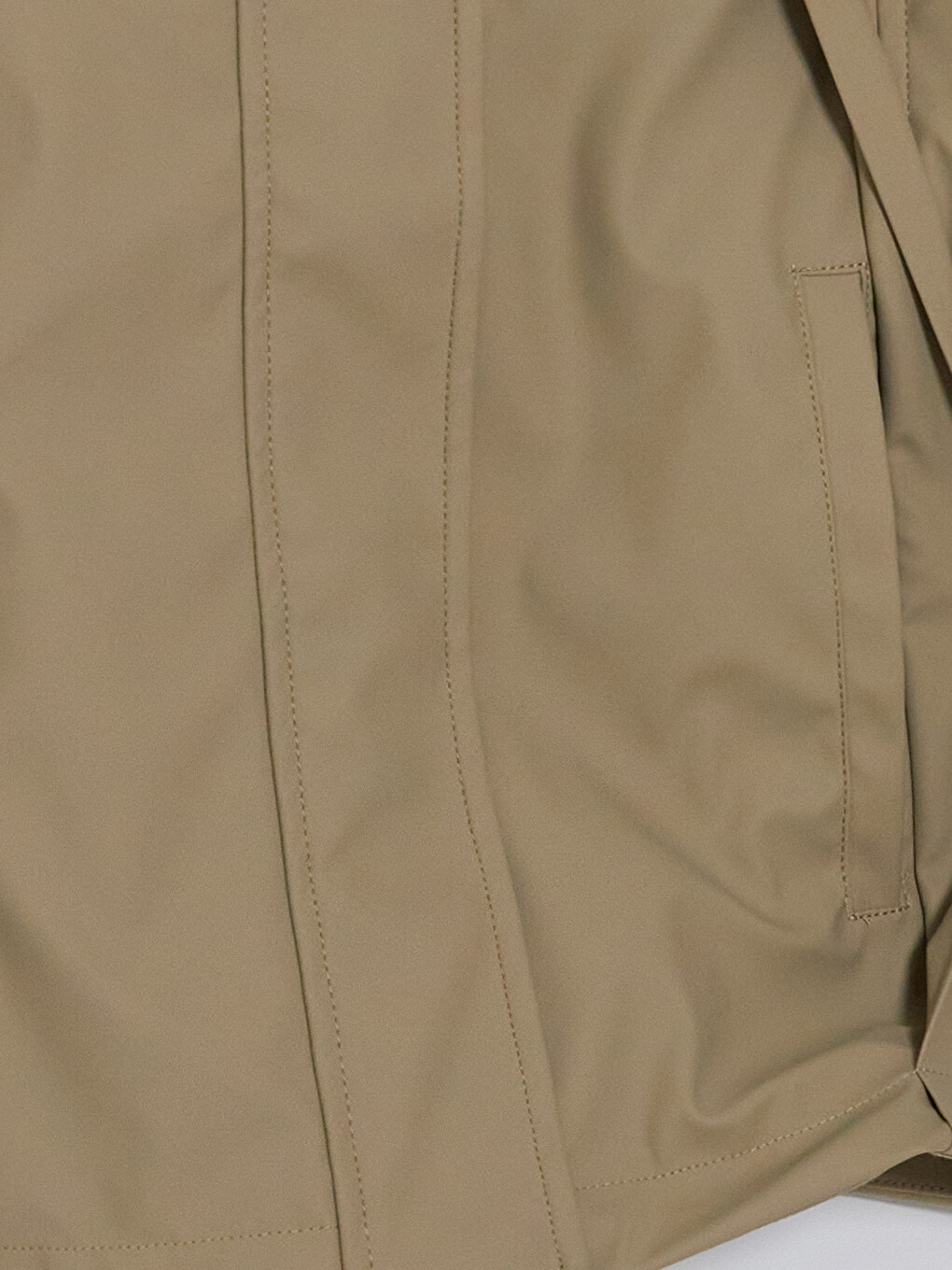 Haki Kapüşonlu Oversize Kadın Yağmurluk-8