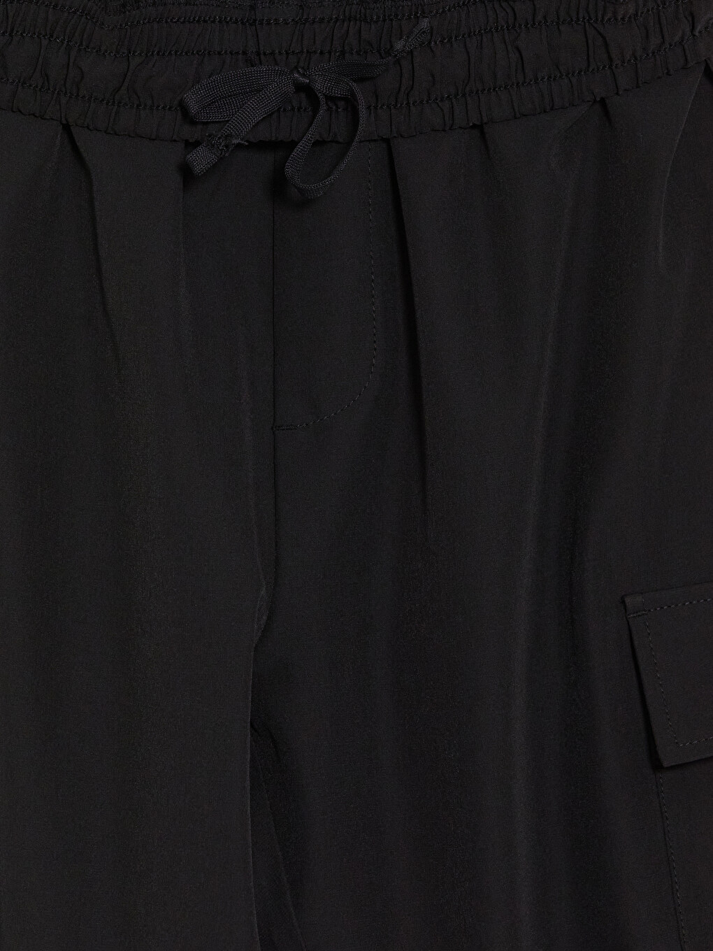 Siyah Loose Fit Erkek Kargo Eşofman Altı-5