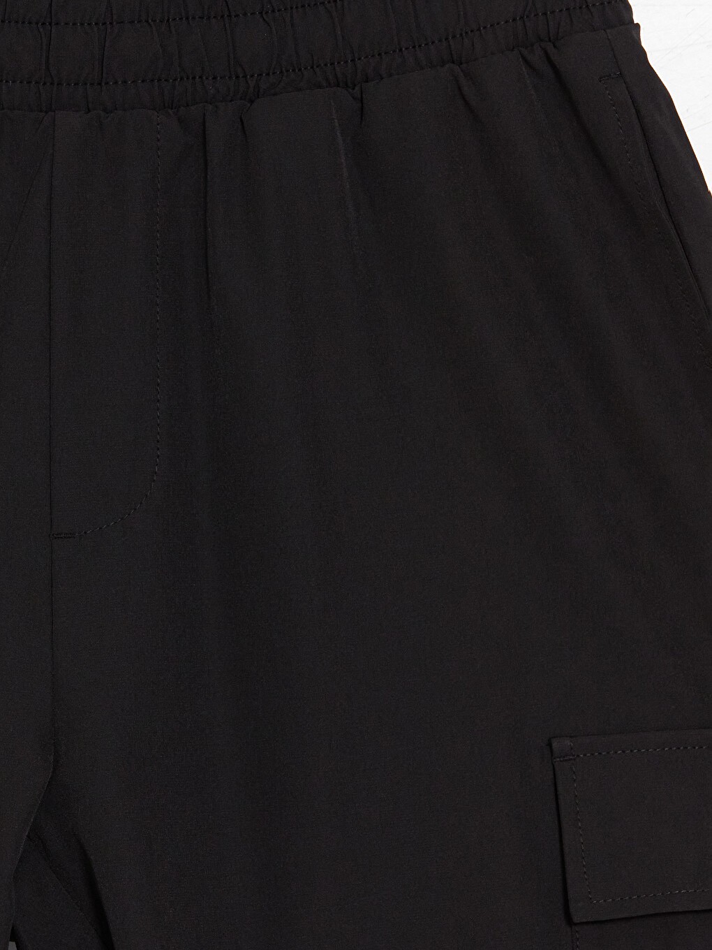 Siyah Loose Fit Erkek Kargo Eşofman Altı-6