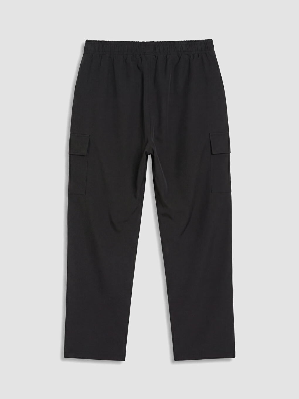 Siyah Loose Fit Erkek Kargo Eşofman Altı-7