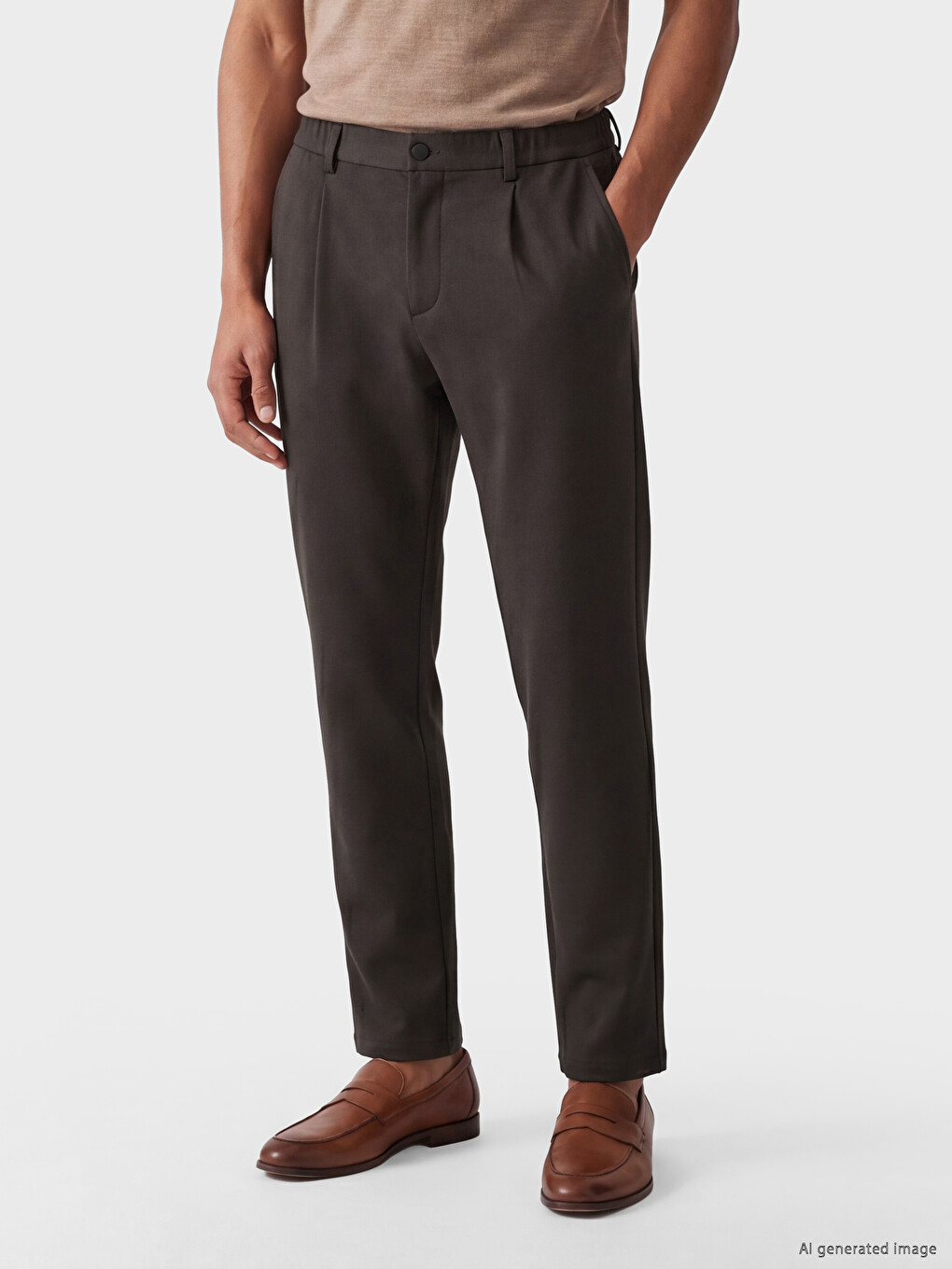 Regular Fit Men's Pleated Trousers-1