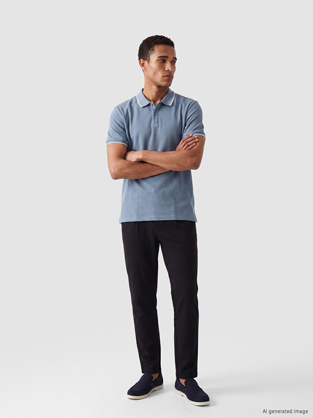 Man Navy Trousers