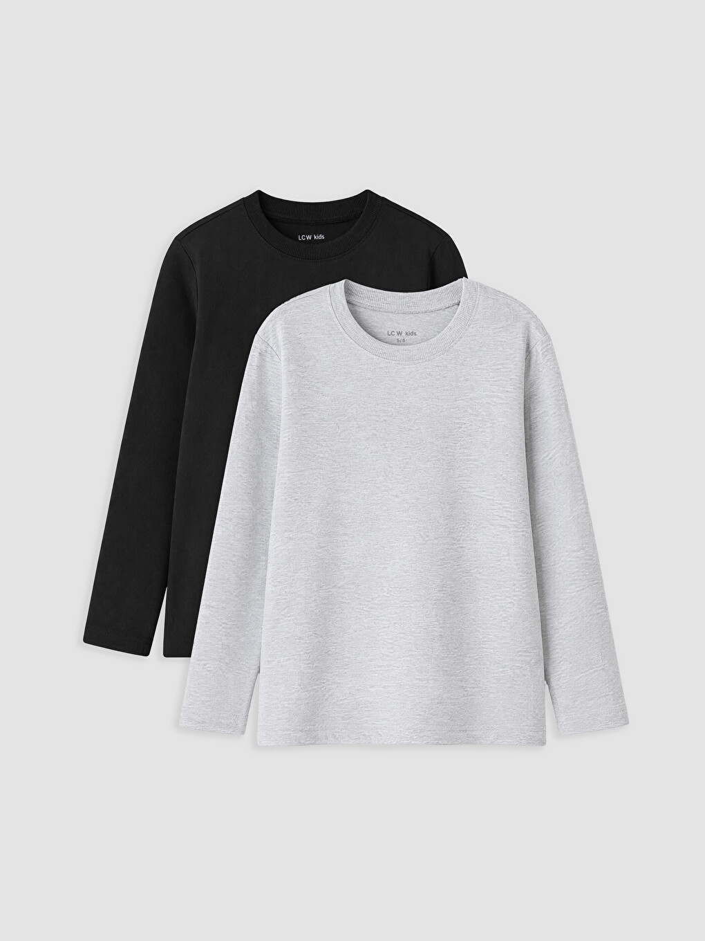 Crew Neck Long Sleeve Boys' 2 Pack T-shirt