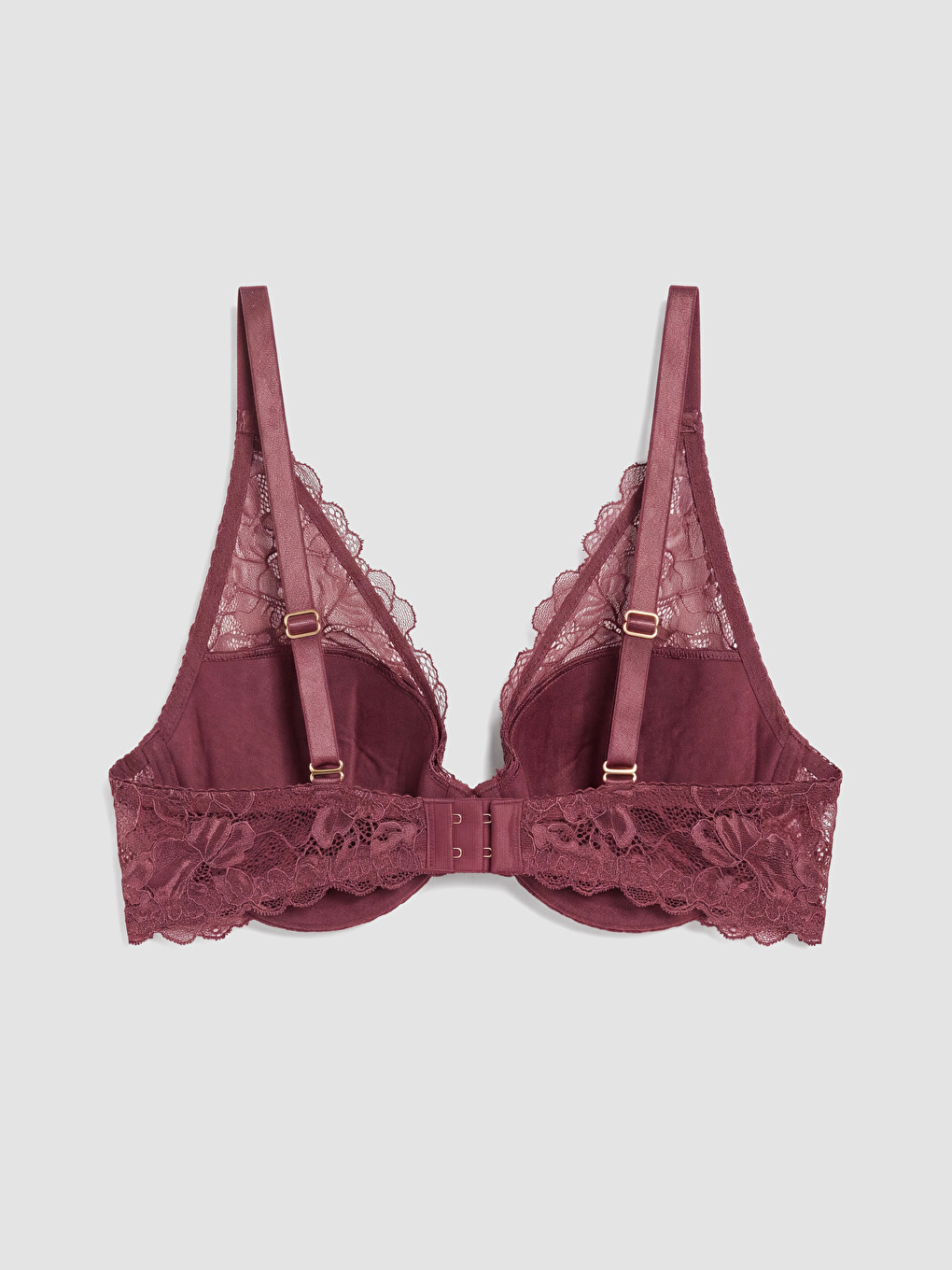 Sutien Tricou Din Dantelă Cu Balene Jumătate Căptușit-1