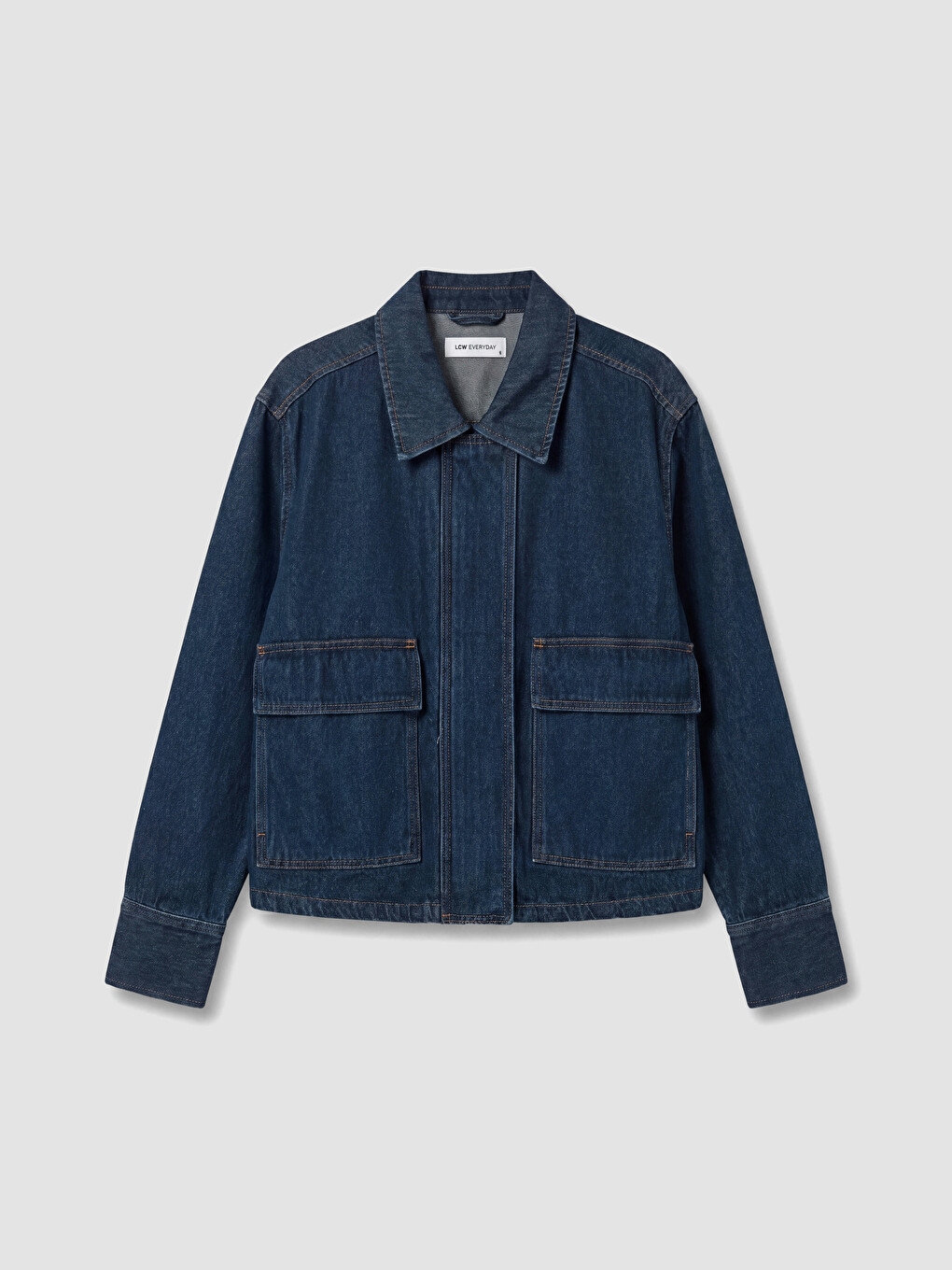 Shirt Collar Women's Jean Jacket-3