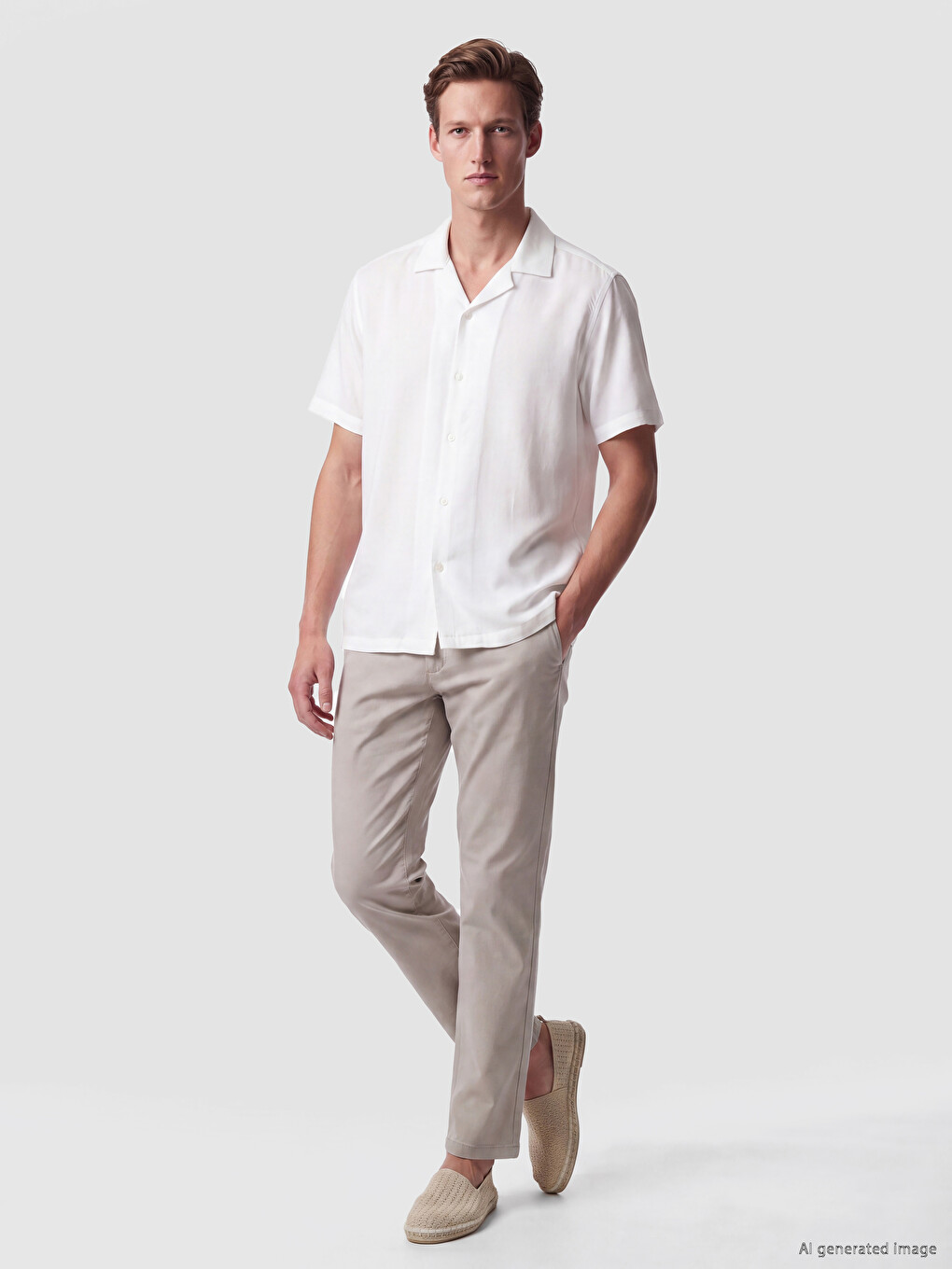 Resort Collar Men's Textured Shirt-1