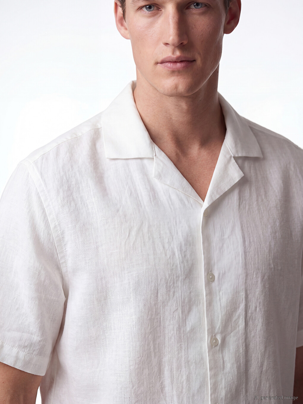 Resort Collar Men's Textured Shirt-2