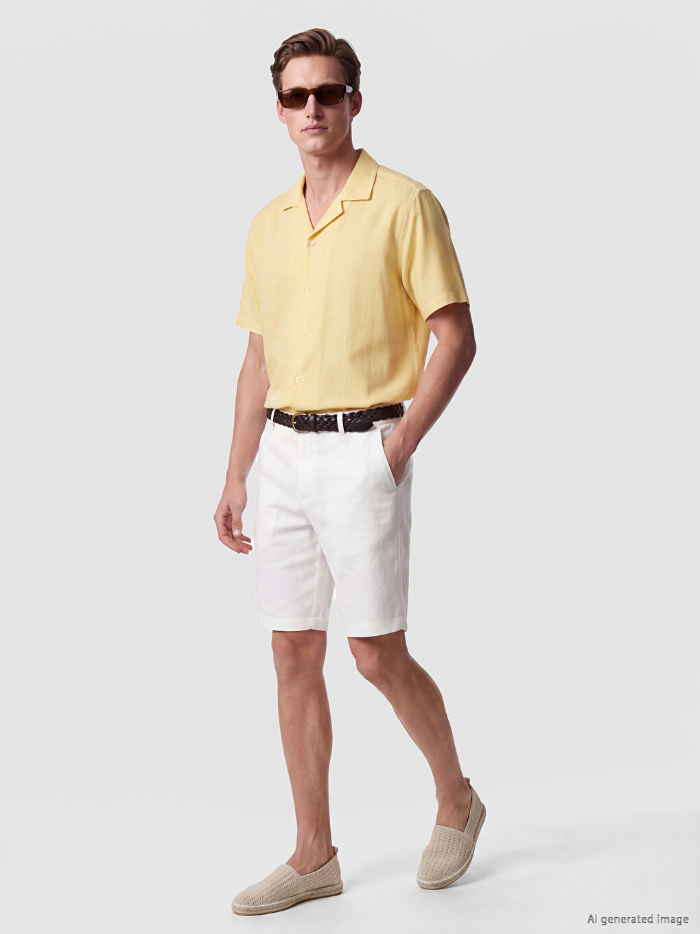 Resort Collar Men's Textured Shirt-1