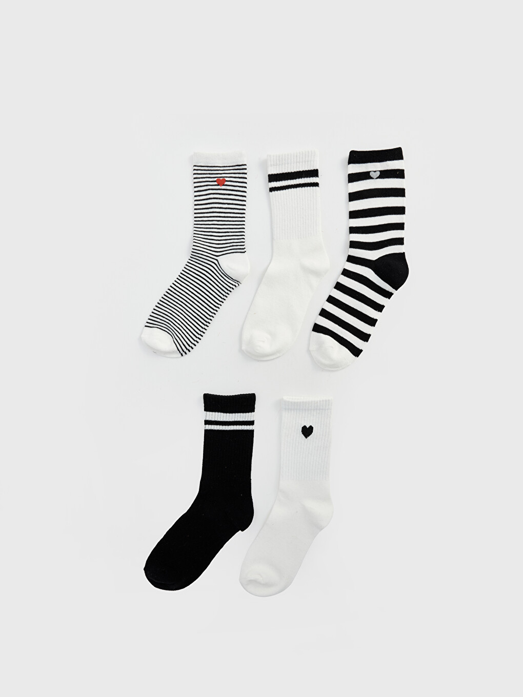 Striped Women's Ankle Socks 5 Pack