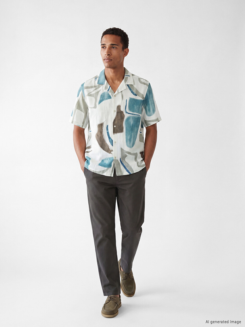 Standard Fit Printed Men's Shirt-1