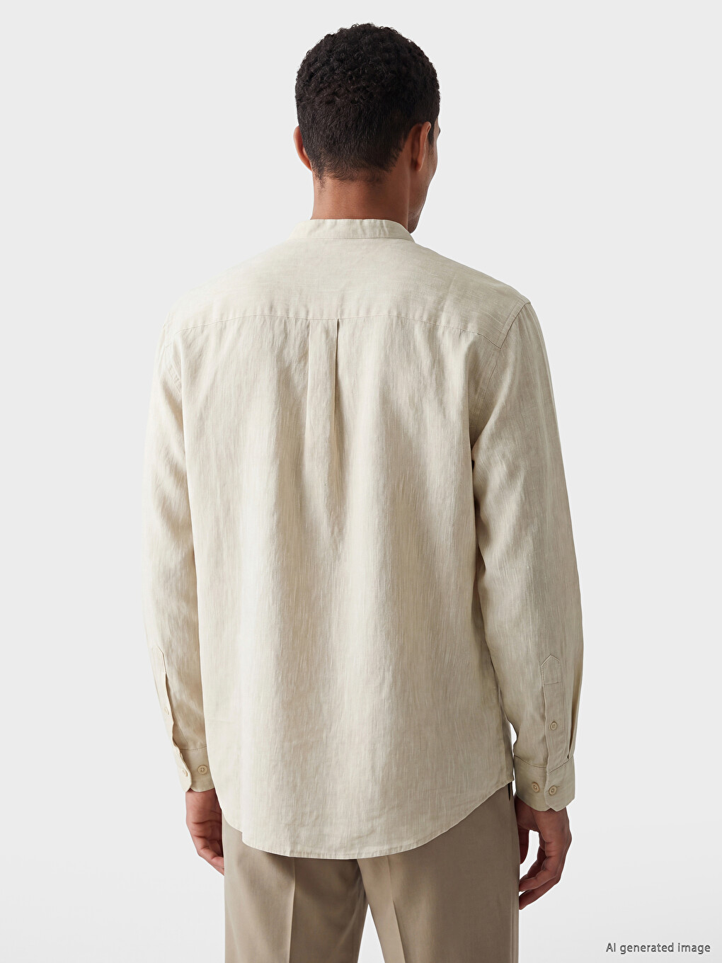 Regular Fit Linen Blend Men's Shirt-2