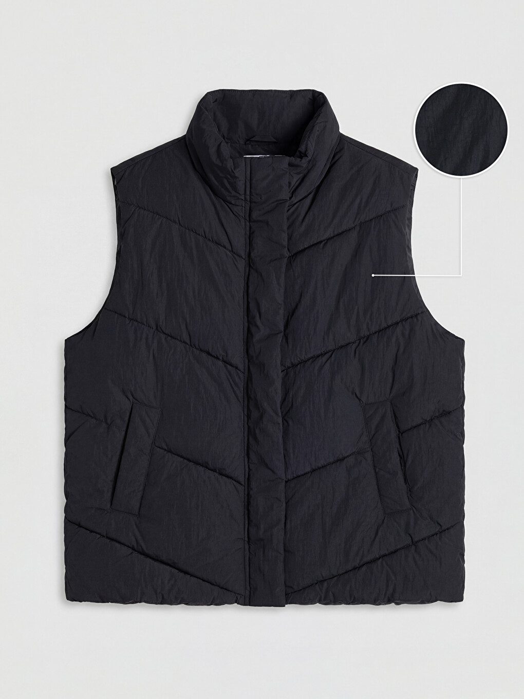 Mock Neck Women's Puffer Gilet-3