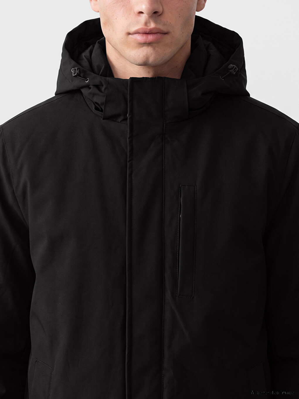 Regular Fit Hooded Men's Puffer Coat-2