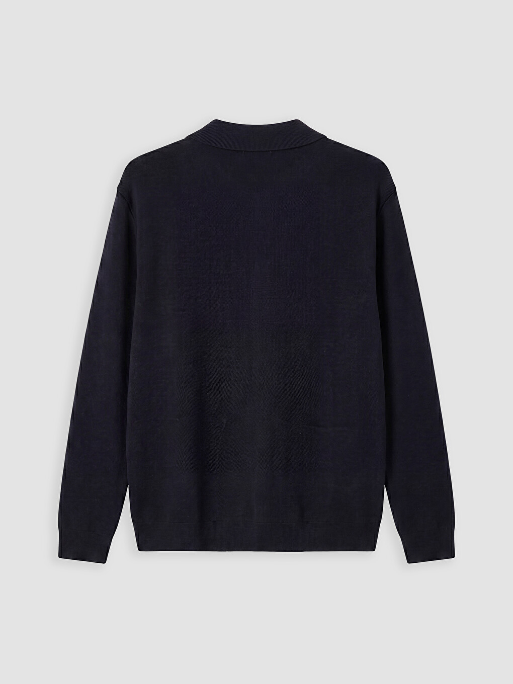 Lacivert Regular Fit Polo Yaka Erkek Triko Hırka-2