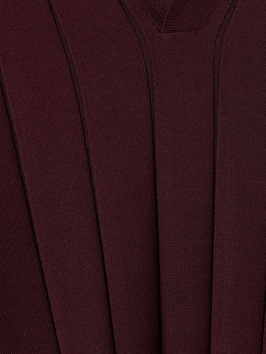 Bordo Polo Yaka Erkek Triko Kazak-1