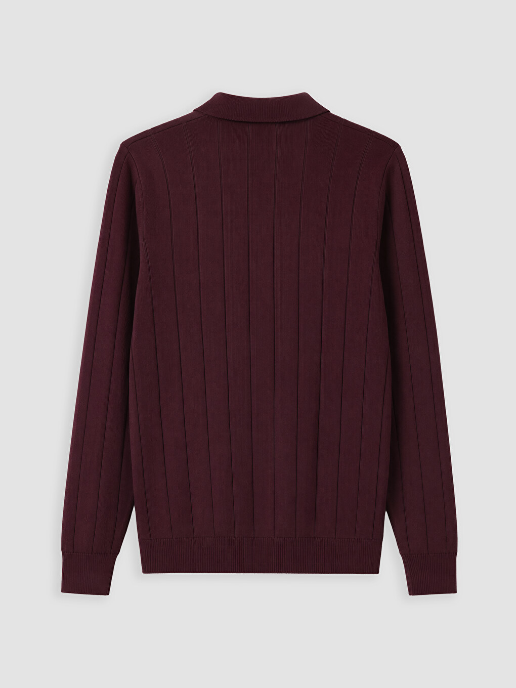 Bordo Polo Yaka Erkek Triko Kazak-2
