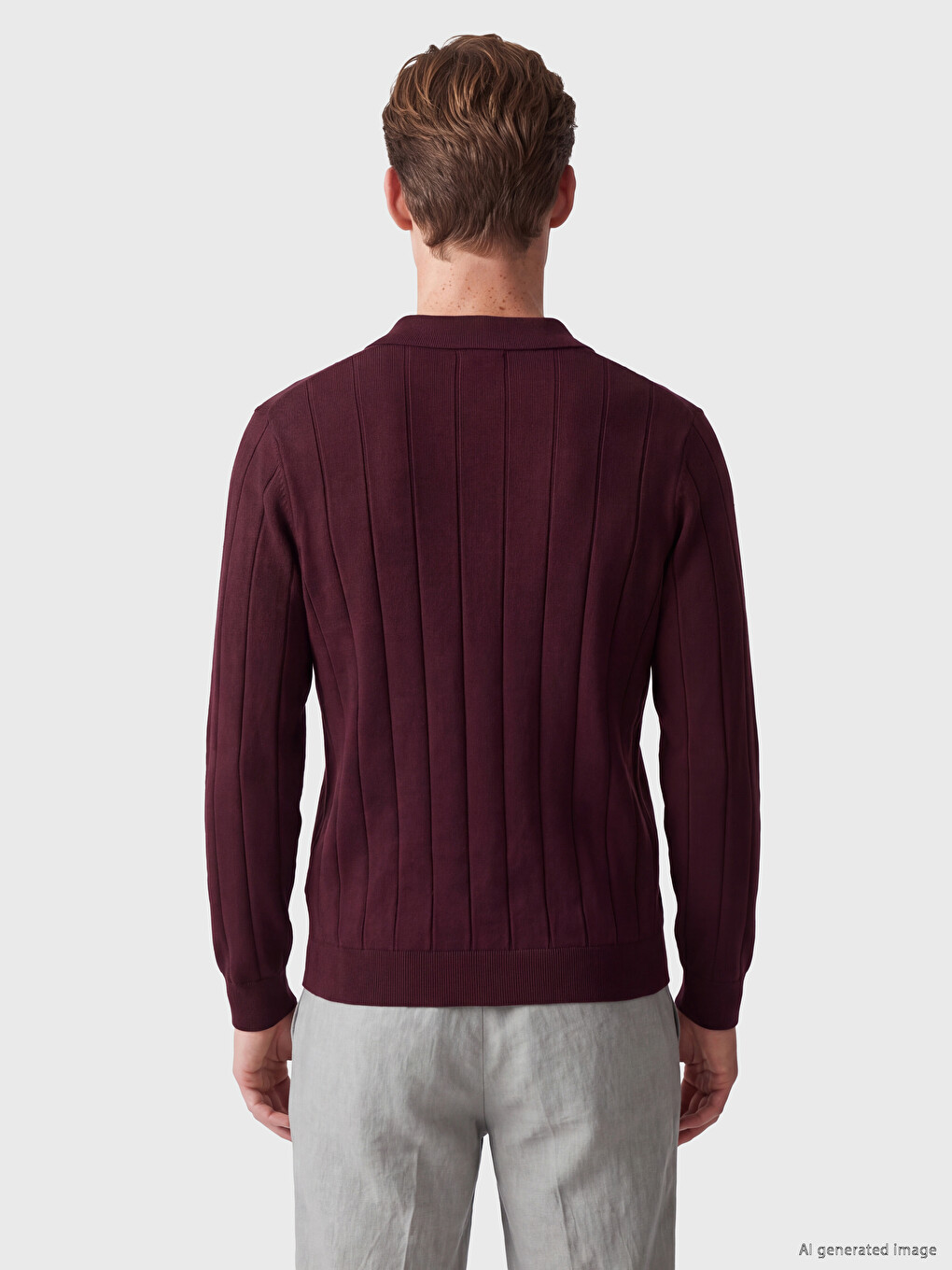 Polo Collar Men's Knitwear Sweater-3