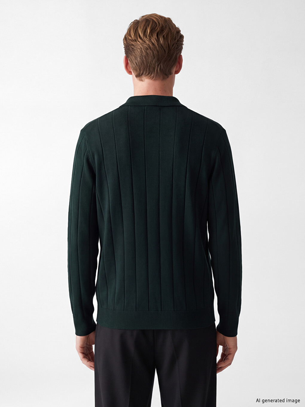 Polo Yaka Soft Touch Erkek Triko Kazak-3