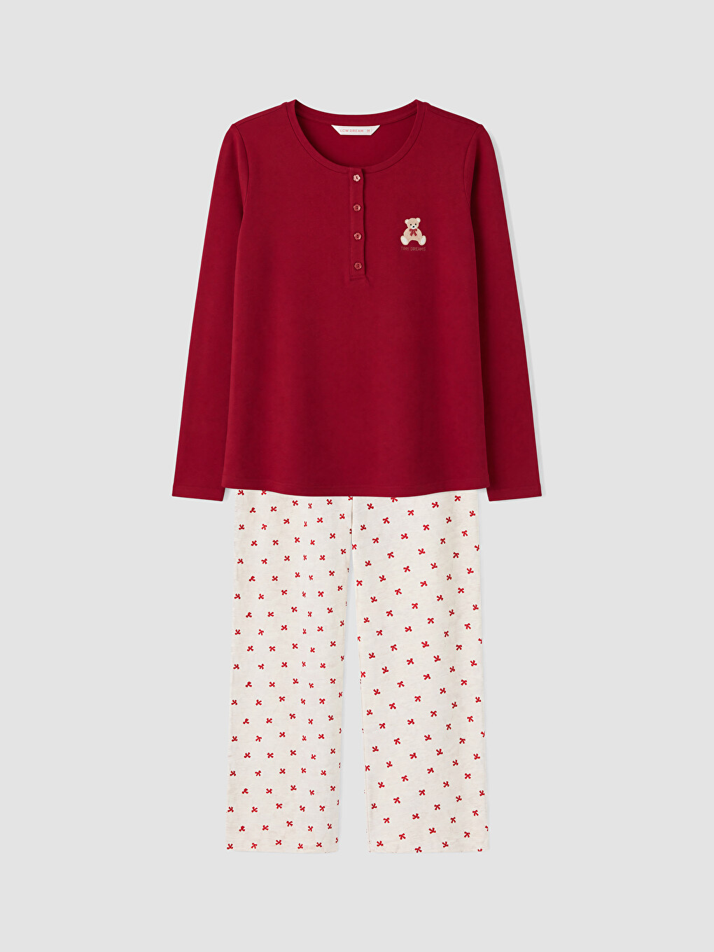 Woman Beige Pyjama Set-4