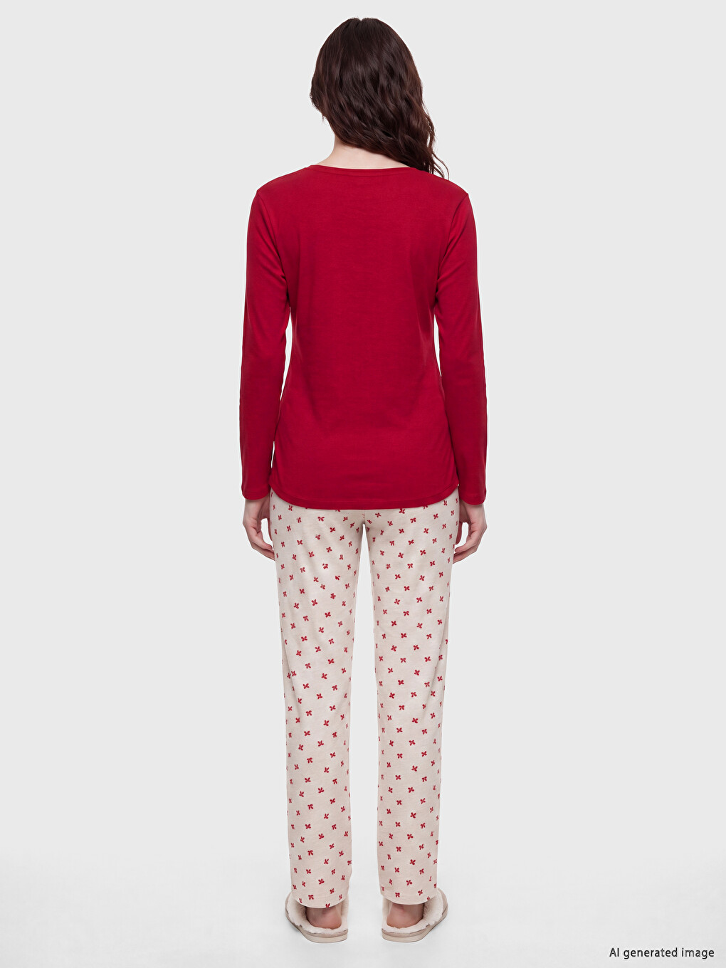 Woman Beige Pyjama Set-3