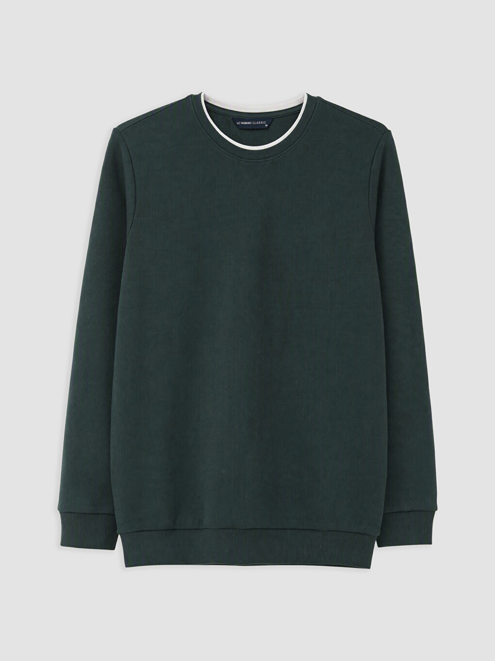 Petrol Bisiklet Yaka Erkek Sweatshirt-3