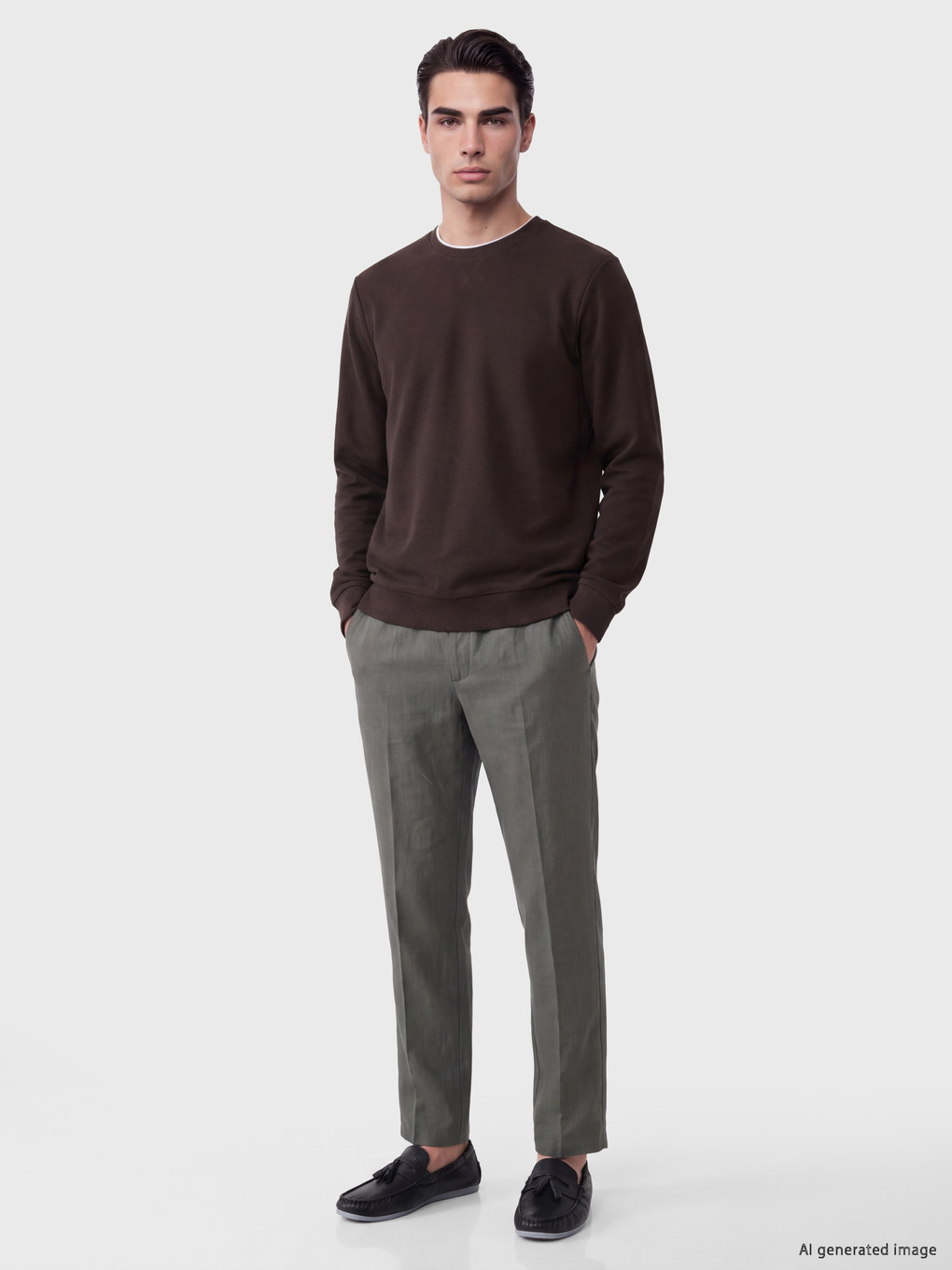 Crew Neck Men's Sweatshirt-1