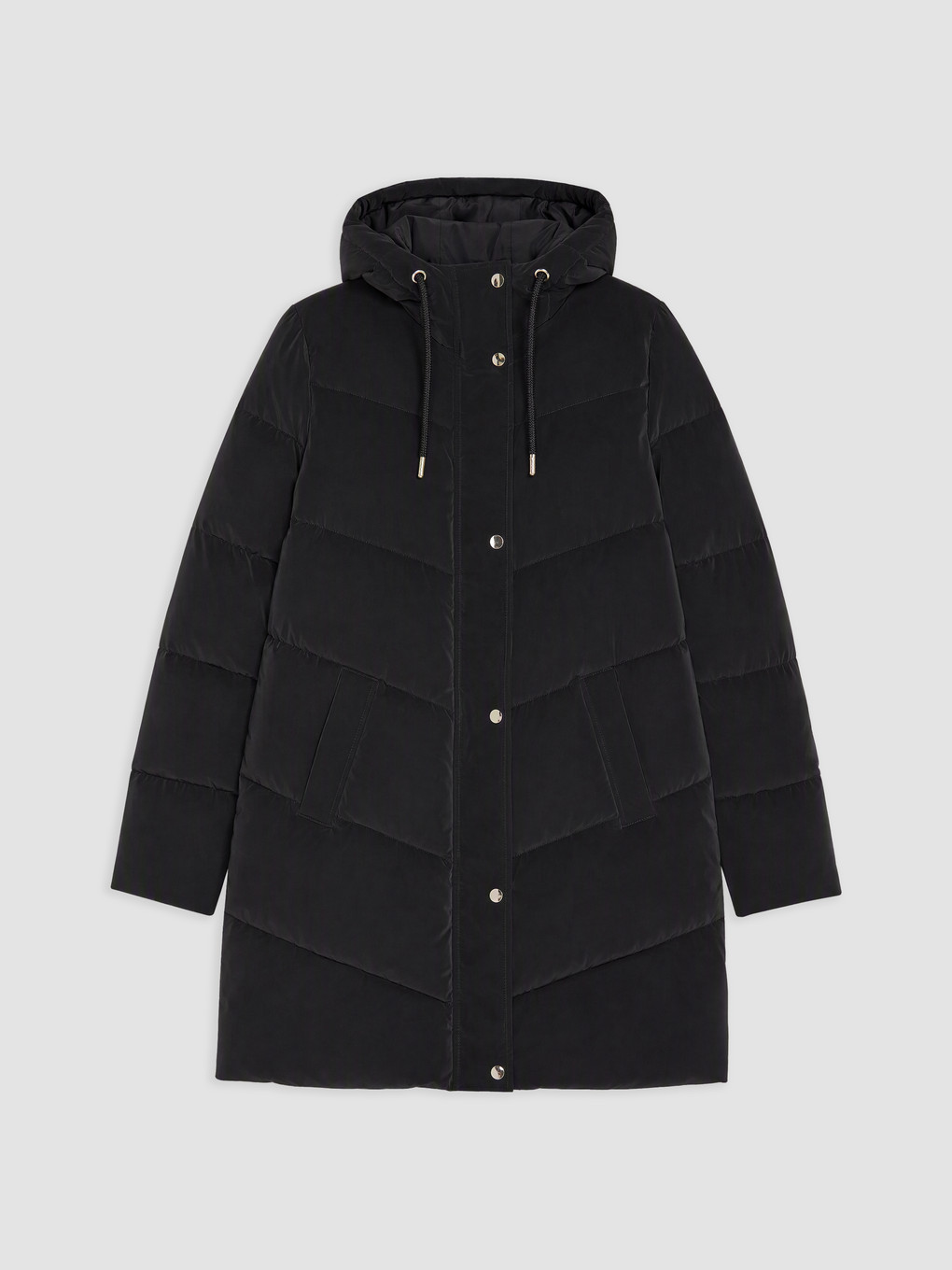 Woman Black Puffer Coat-4