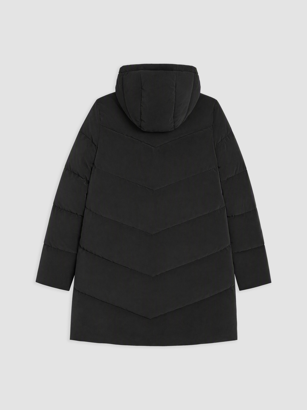 Woman Black Puffer Coat-5