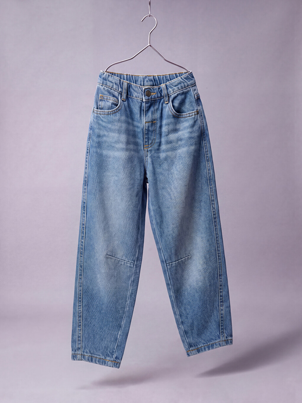 İndigo Baggy Fit Erkek Çocuk Jean Pantolon-1