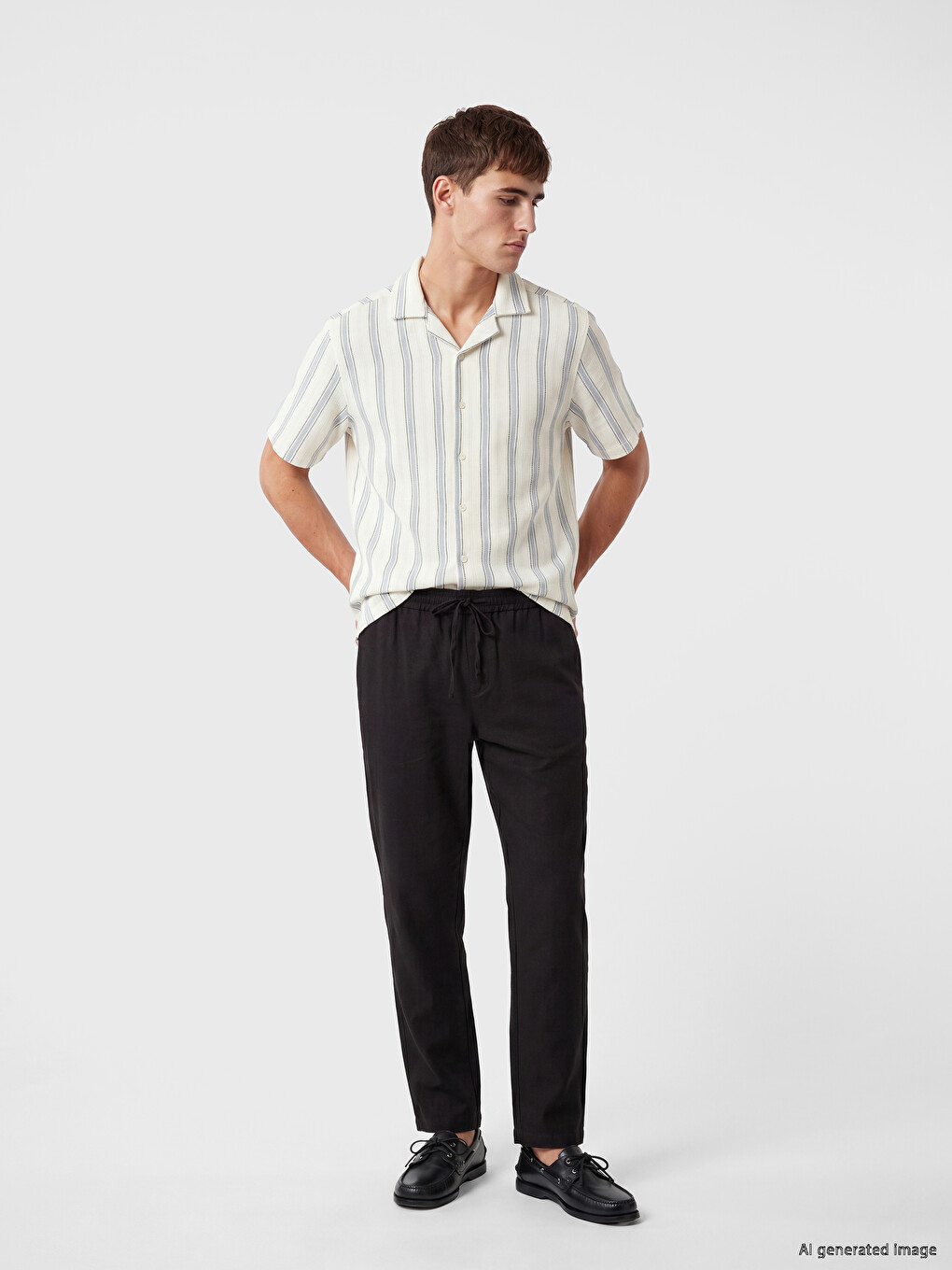 Kahverengi Regular Fit Armürlü Erkek Pantolon