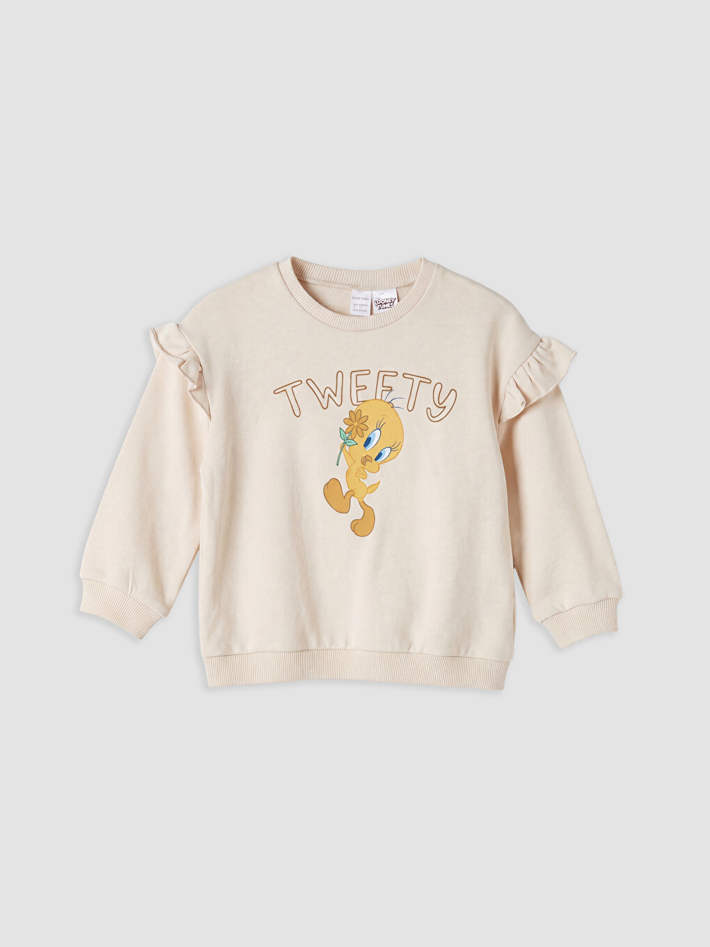 Bej Tweety Baskılı Kız Bebek Takım-2