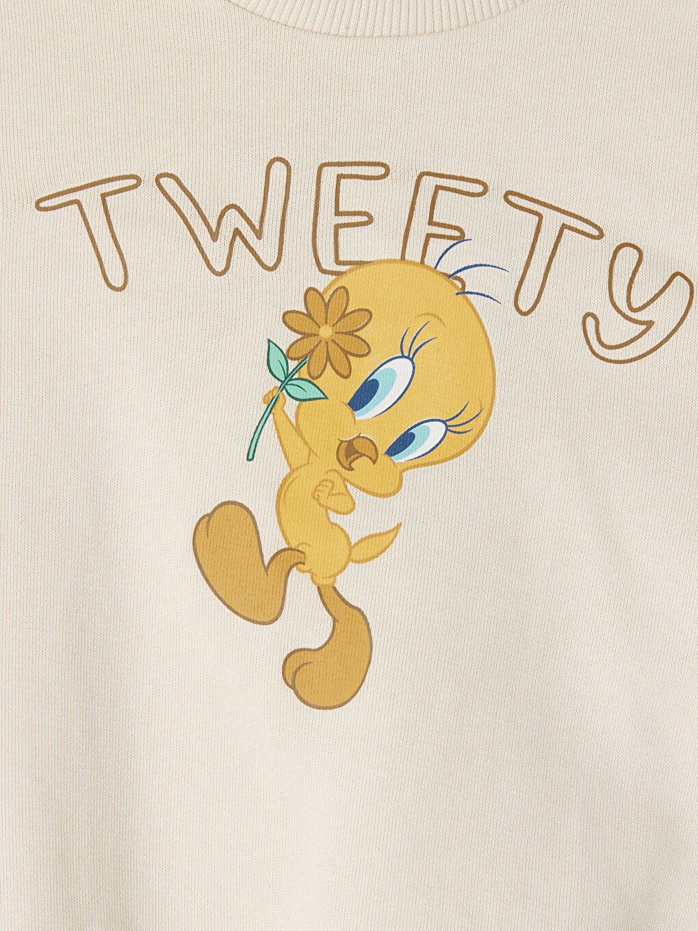 Bej Tweety Baskılı Kız Bebek Takım-6