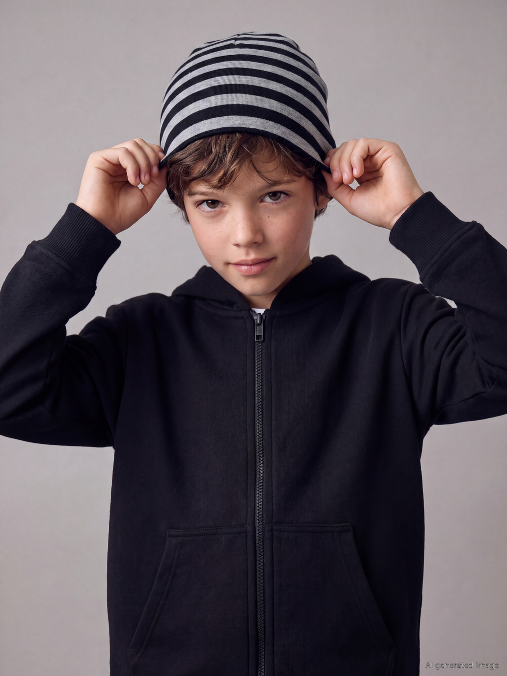 Striped Boys' Beanie 2 Pack-1