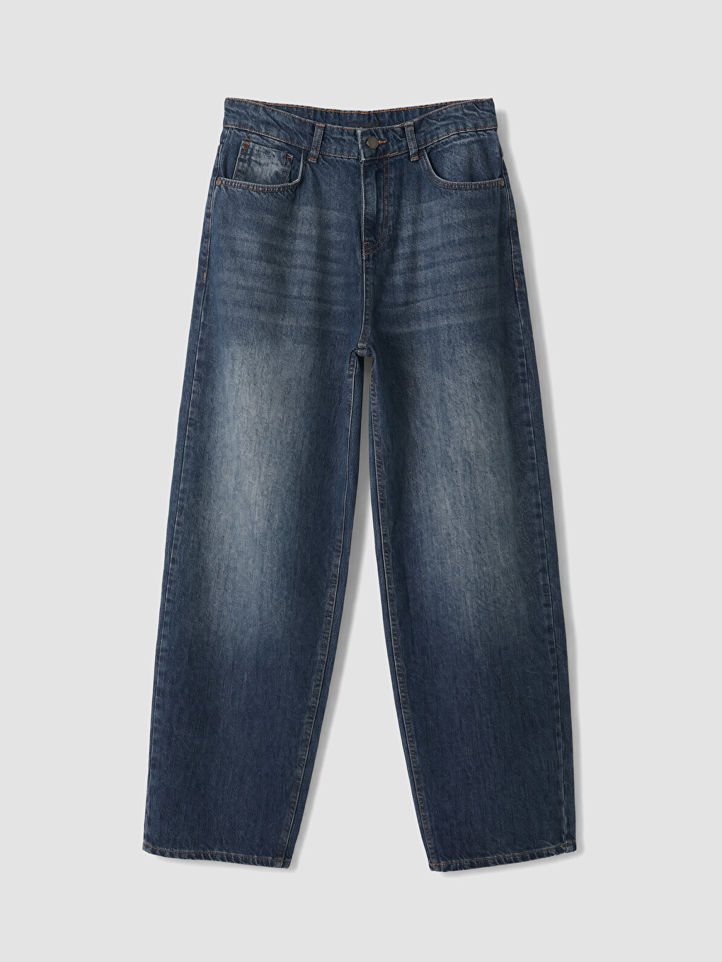 İndigo Super Baggy Fit Erkek Jean Pantolon-4