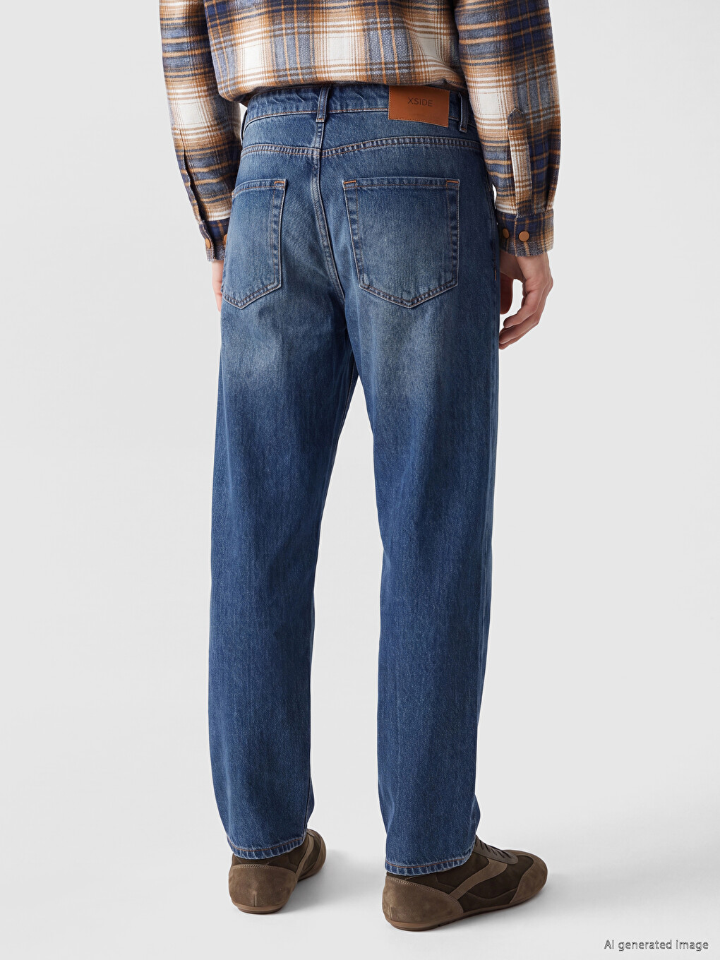 İndigo Super Baggy Fit Erkek Jean Pantolon-3