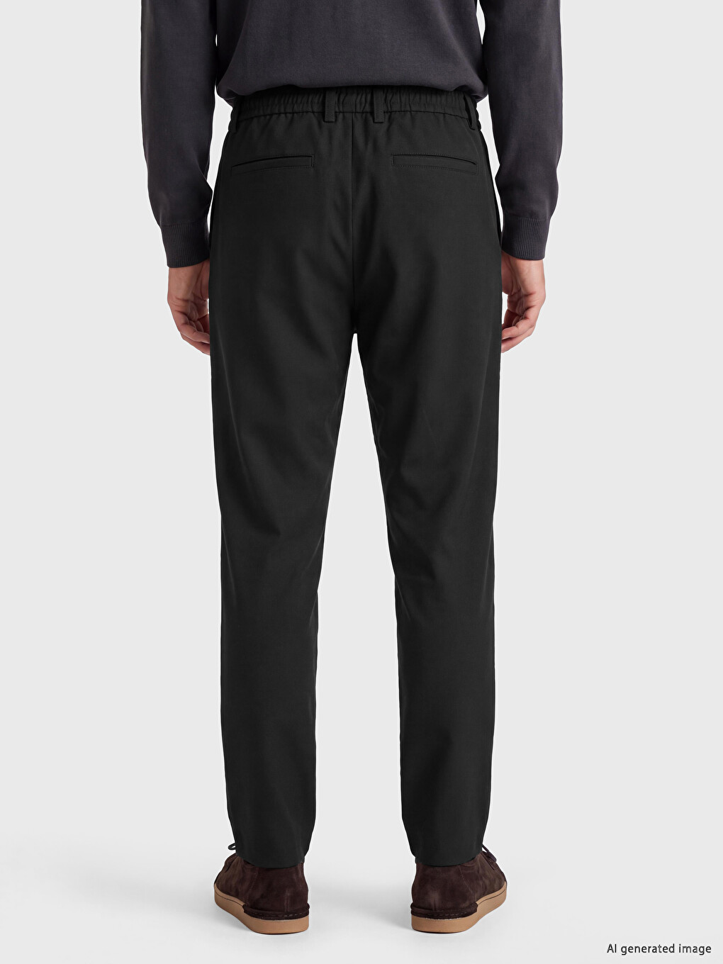 Regular Fit Men's Fabric Pants-3